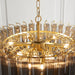 Endon 114197 Toulouse 12lt Pendant Satin brass plate & smokey grey lustre glass 12 x 3W LED G9 (Required) - westbasedirect.com