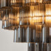 Endon 114197 Toulouse 12lt Pendant Satin brass plate & smokey grey lustre glass 12 x 3W LED G9 (Required) - westbasedirect.com