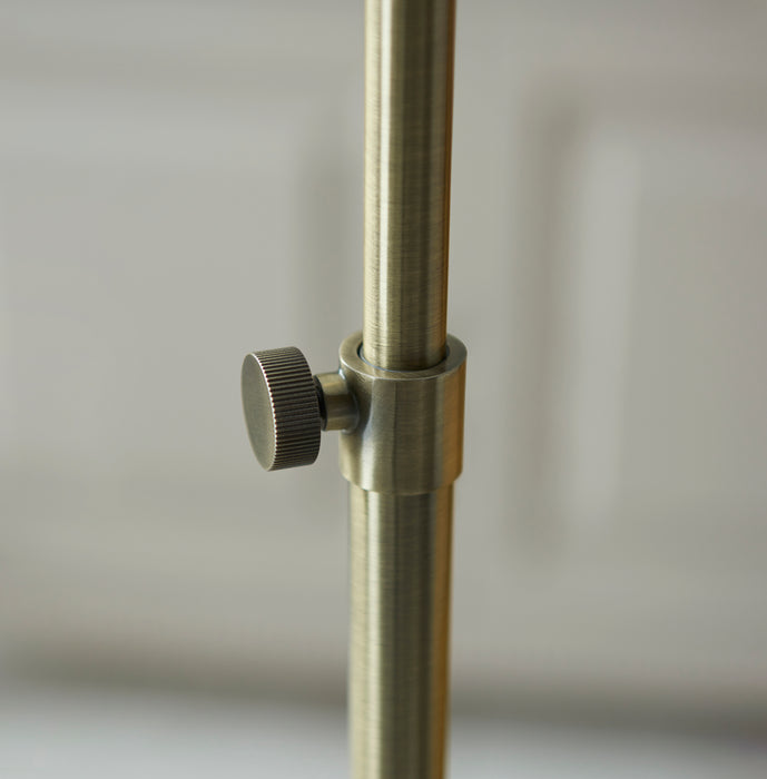 Endon 114204 Pharmacy Reader Floor Antique brass plate & opal glass 10W LED E27 (Required) - westbasedirect.com