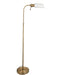 Endon 114204 Pharmacy Reader Floor Antique brass plate & opal glass 10W LED E27 (Required) - westbasedirect.com
