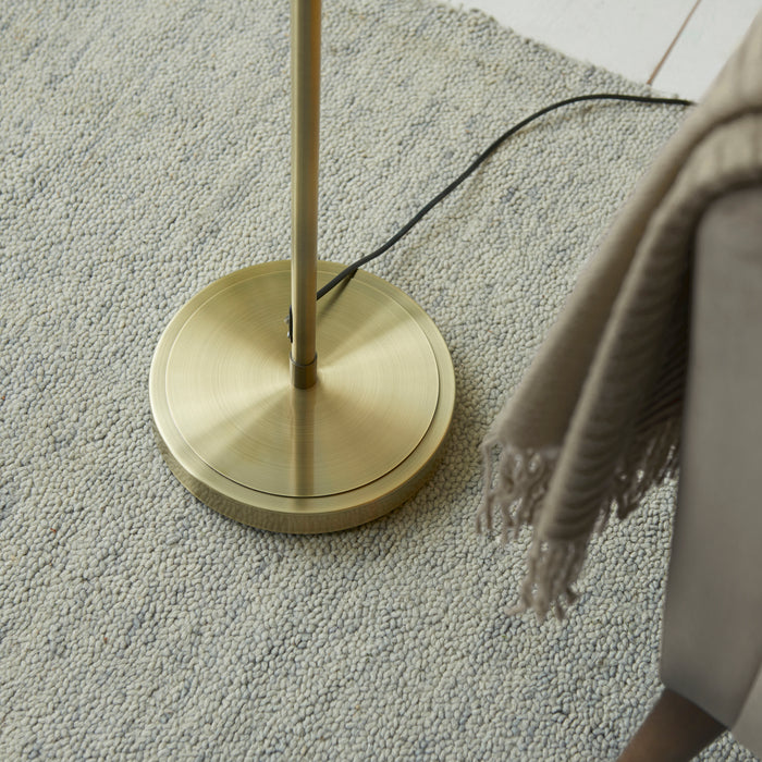 Endon 114205 Pharmacy Reader Floor Antique brass plate 10W LED E27 (Required) - westbasedirect.com