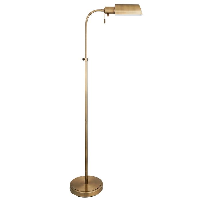 Endon 114205 Pharmacy Reader Floor Antique brass plate 10W LED E27 (Required) - westbasedirect.com