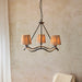 Endon 114212 Wriggle 3lt Pendant Matt black & natural raffia 3 x 6W LED E14 (Required) - westbasedirect.com