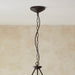 Endon 114212 Wriggle 3lt Pendant Matt black & natural raffia 3 x 6W LED E14 (Required) - westbasedirect.com