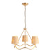 Endon 114213 Wriggle 3lt Pendant Brushed aged brass plate & natural raffia 3 x 6W LED E14 (Required) - westbasedirect.com