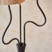 Endon 114221 Wriggle 3lt Floor Matt black & natural raffia 3 x 7W LED E14 (Required) - westbasedirect.com