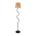 Endon 114223 Wriggle Floor Matt black & natural raffia 40W E27 GLS (Required) - westbasedirect.com