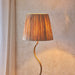 Endon 114224 Wriggle Floor Brushed aged brass plate & natural raffia 10W LED E27 (Required) - westbasedirect.com
