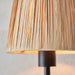 Endon 114226 Wriggle Wall Matt black & natural raffia 7W LED E14 (Required) - westbasedirect.com
