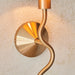 Endon 114227 Wriggle Wall Brushed aged brass plate & natural raffia 7W LED E14 (Required) - westbasedirect.com