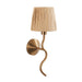 Endon 114227 Wriggle Wall Brushed aged brass plate & natural raffia 7W LED E14 (Required) - westbasedirect.com