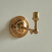 Endon 115067 Dome Wing Wall Fitting Brushed aged brass plate 7W LED B22 (Required) - westbasedirect.com