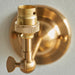 Endon 115067 Dome Wing Wall Fitting Brushed aged brass plate 7W LED B22 (Required) - westbasedirect.com