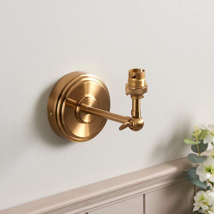 Endon 115071 Step Wing Wall Fitting Brushed aged brass plate 7W LED B22 (Required) - westbasedirect.com