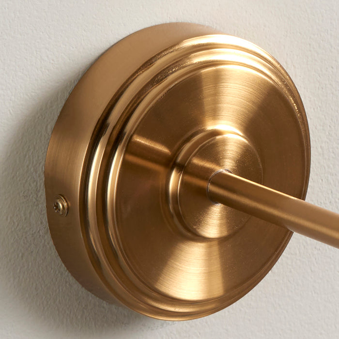 Endon 115072 Step Arc Wall Fitting Brushed aged brass plate 7W LED B22 (Required) - westbasedirect.com