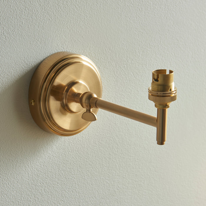 Endon 115073 Step Fold Wall Fitting Brushed aged brass plate 7W LED B22 (Required) - westbasedirect.com