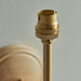 Endon 115078 Wood T Bar Wall Fitting Ash wood & brushed aged brass plate 7W LED B22 (Required) - westbasedirect.com