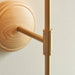 Endon 115078 Wood T Bar Wall Fitting Ash wood & brushed aged brass plate 7W LED B22 (Required) - westbasedirect.com