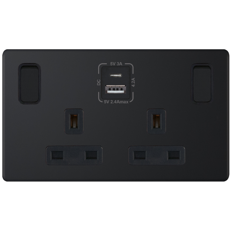 BUY Selectric 5MPLUS-886 | 5M-PLUS Screwless | 2 Gang 13A Switched SP ...