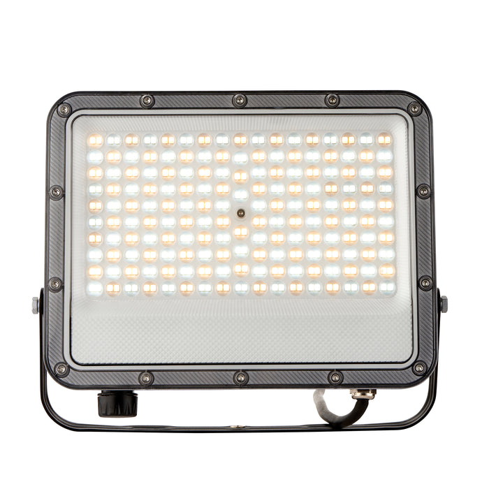 Saxby 118608 Fortis CCT 100W IP65 LED Floodlight 3000K/4000K/6500K - Matt Black