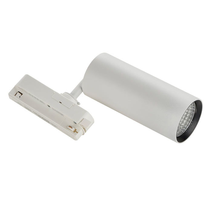 Saxby 119091 Lunaro IP20 24W/26W/28W/30W Multi-Wattage LED Track Head Light 3000K - Matt White