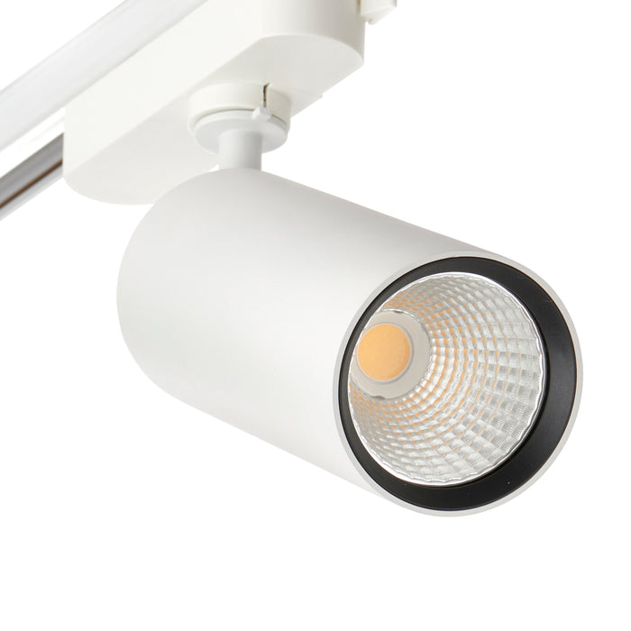 Saxby 119092 Lunaro IP20 24W/26W/28W/30W Multi-Wattage LED Track Head Light 4000K - Matt White