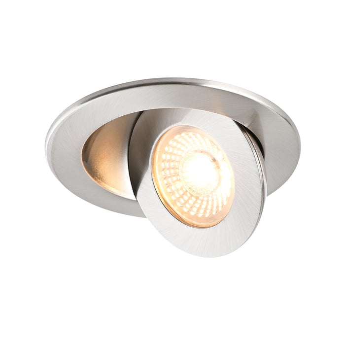 Saxby 119101 Shield360 CCT Tri Wattage 4W/6W/8W IP44 LED Adjustable Fire Rated Downlight 2700K/3000K/4000K/6000K - Satin Nickel