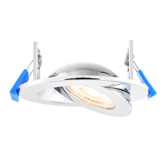 Saxby 119102 Shield360 CCT Tri Wattage 4W/6W/8W IP44 LED Adjustable Fire Rated Downlight 2700K/3000K/4000K/6000K - Chrome