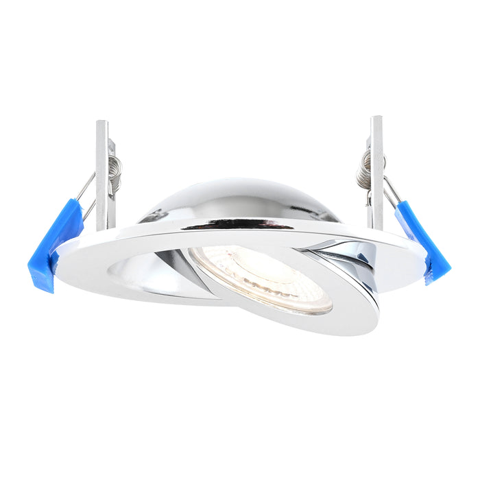 Saxby 119102 Shield360 CCT Tri Wattage 4W/6W/8W IP44 LED Adjustable Fire Rated Downlight 2700K/3000K/4000K/6000K - Chrome