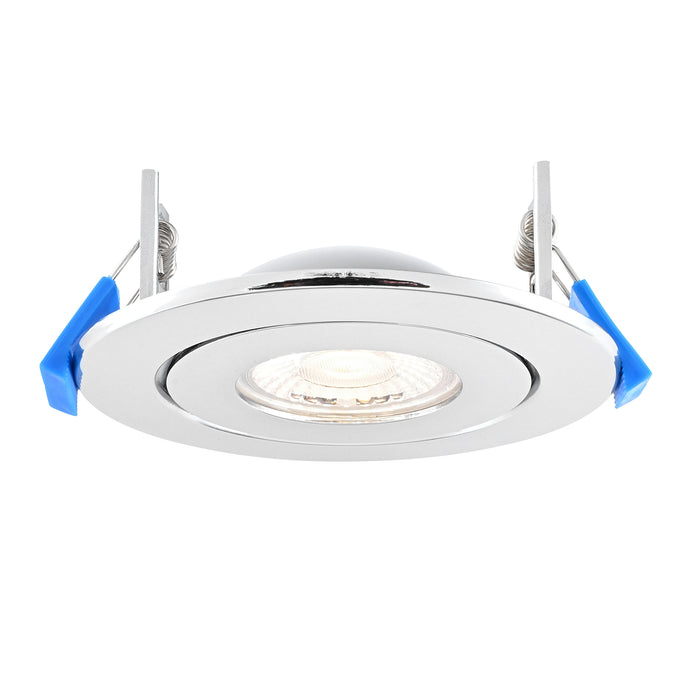Saxby 119102 Shield360 CCT Tri Wattage 4W/6W/8W IP44 LED Adjustable Fire Rated Downlight 2700K/3000K/4000K/6000K - Chrome