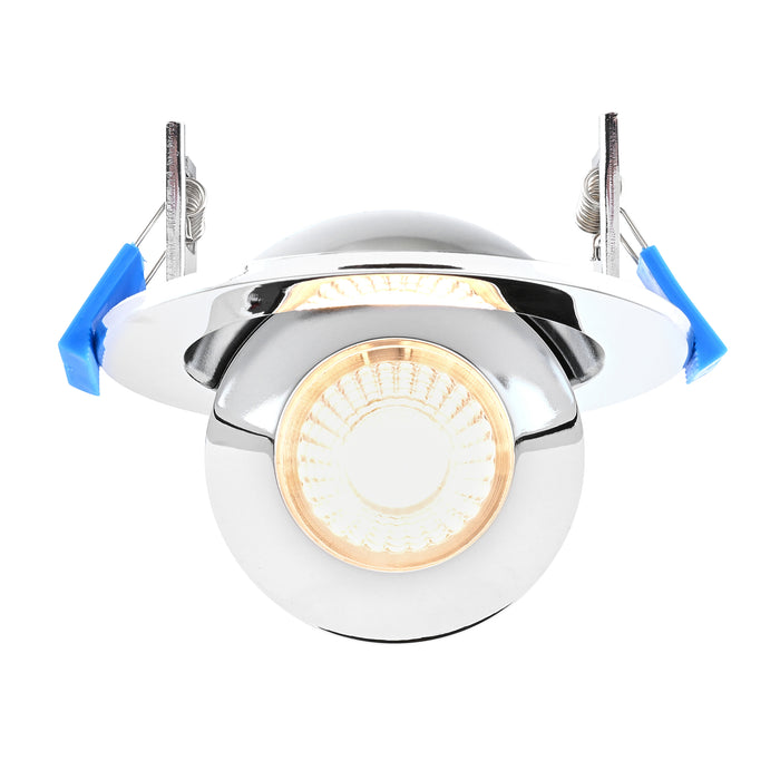 Saxby 119102 Shield360 CCT Tri Wattage 4W/6W/8W IP44 LED Adjustable Fire Rated Downlight 2700K/3000K/4000K/6000K - Chrome