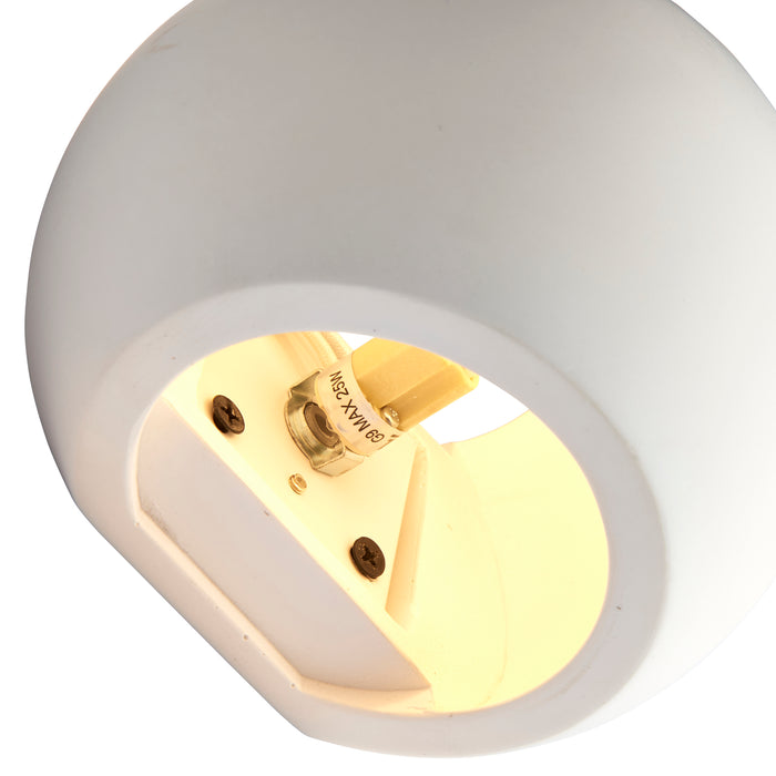 Saxby 119103 Clarus 18W IP20 G9 Wall Light Dimmable - White Plaster (Lamp Not Included)