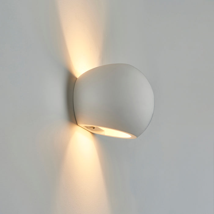 Saxby 119103 Clarus 18W IP20 G9 Wall Light Dimmable - White Plaster (Lamp Not Included)