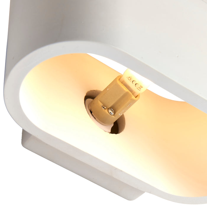 Saxby 119104 Visus 18W IP20 G9 Wall Light Dimmable - White Plaster (Lamp Not Included)