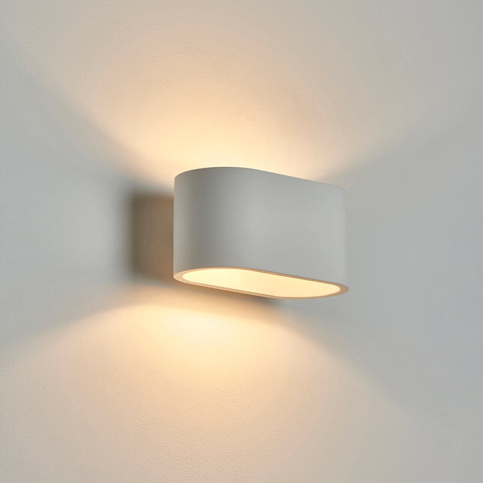 Saxby 119104 Visus 18W IP20 G9 Wall Light Dimmable - White Plaster (Lamp Not Included)