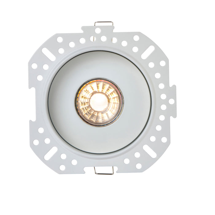Saxby 119105 ShieldONE 75 GU10 Open Can Trimless Downlight Matt White (Lamp Not Included)