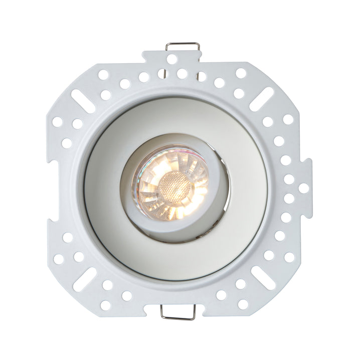 Saxby 119105 ShieldONE 75 GU10 Open Can Trimless Downlight Matt White (Lamp Not Included)