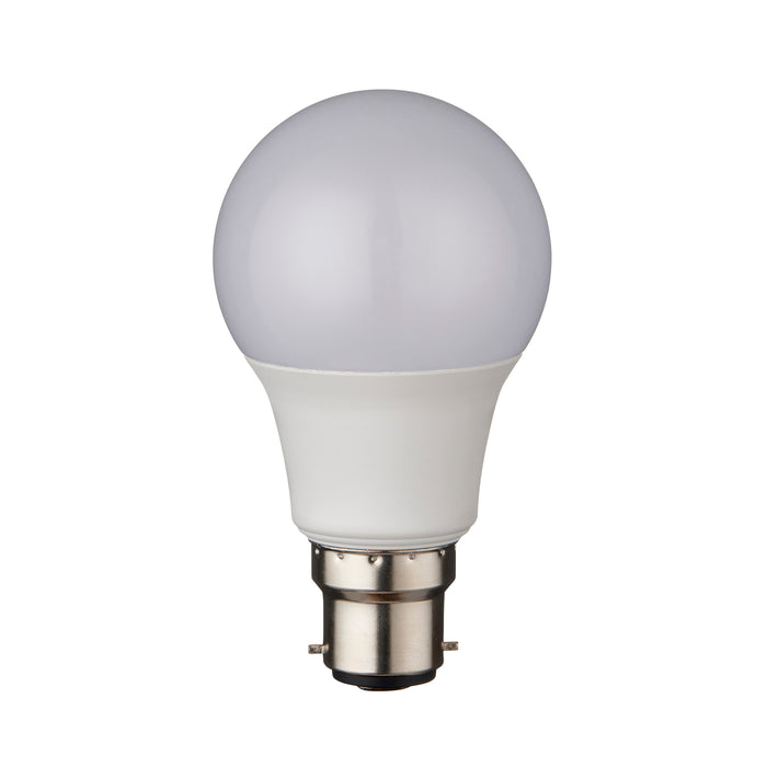 Saxby 119336 8W B22 GLS LED Lamp Opal 806lm Warm White 2700K