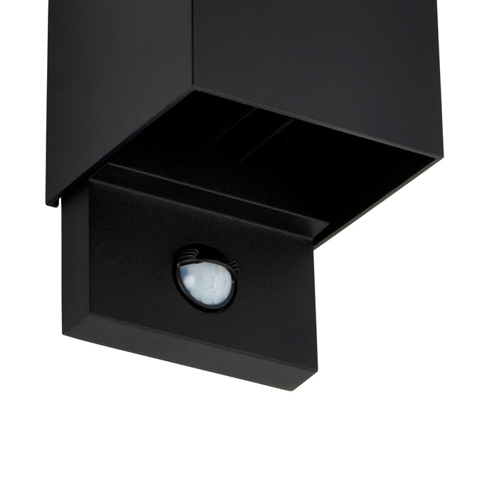 Saxby 120810 Glover CCT 5W IP54 LED Wall Light with PIR & Photocell 3000K/4000K/6500K - Black