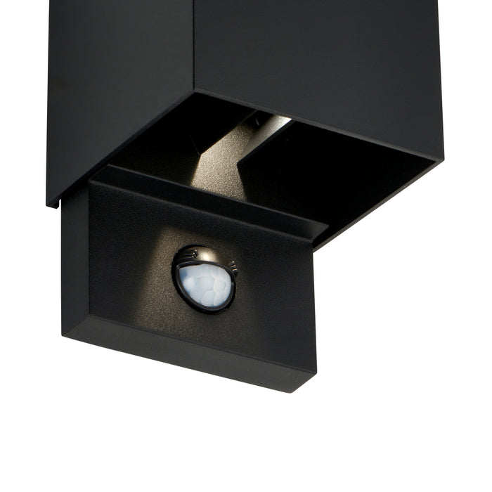 Saxby 120810 Glover CCT 5W IP54 LED Wall Light with PIR & Photocell 3000K/4000K/6500K - Black