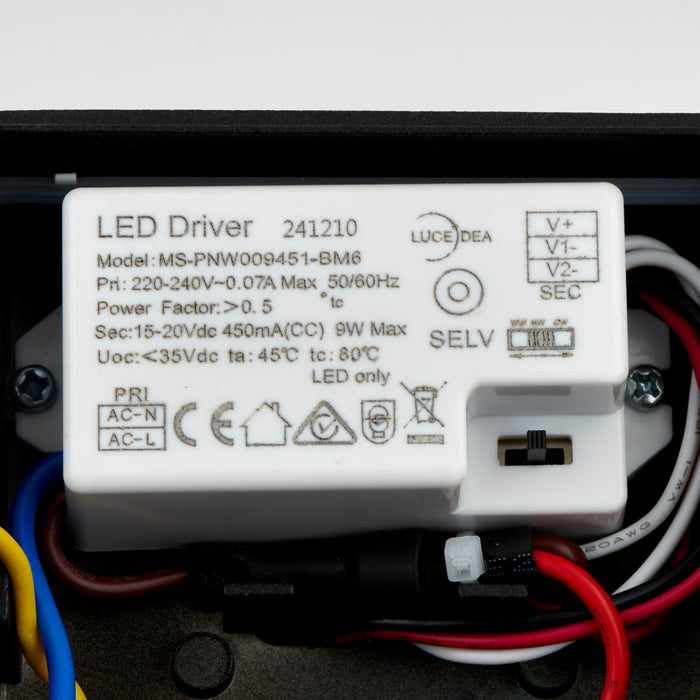 Saxby 120810 Glover CCT 5W IP54 LED Wall Light with PIR & Photocell 3000K/4000K/6500K - Black