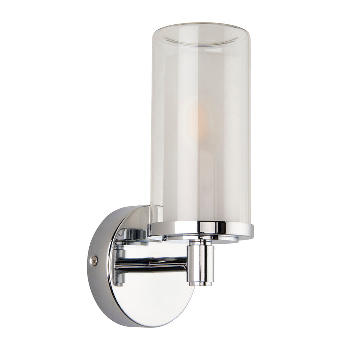 Saxby 120814 Sten IP44 6W E14 Single Bathroom Wall Light - Chrome (Lamp Not Included)