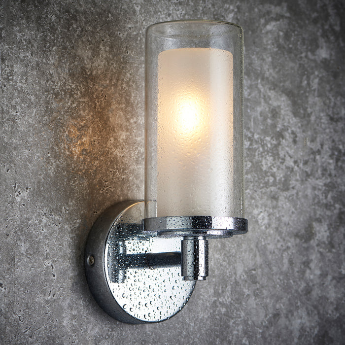 Saxby 120814 Sten IP44 6W E14 Single Bathroom Wall Light - Chrome (Lamp Not Included)