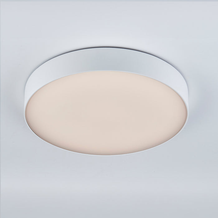 Saxby 120961 Ollo CCT 23W/25W/27W/29W Multi-Wattage IP65 LED Flush Wall/Ceiling Light 3000K/4000K/6500K - Matt White