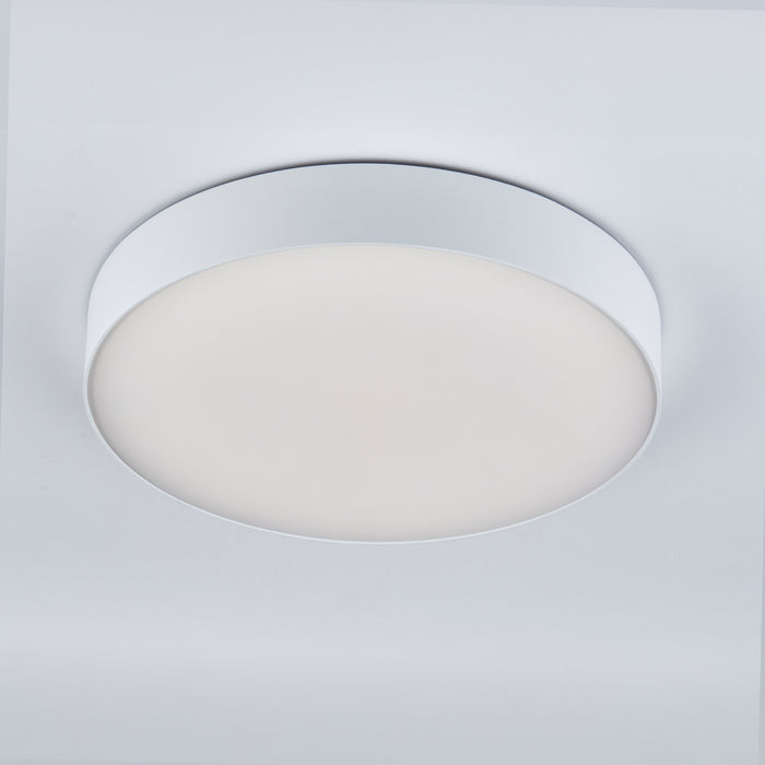 Saxby 120961 Ollo CCT 23W/25W/27W/29W Multi-Wattage IP65 LED Flush Wall/Ceiling Light 3000K/4000K/6500K - Matt White