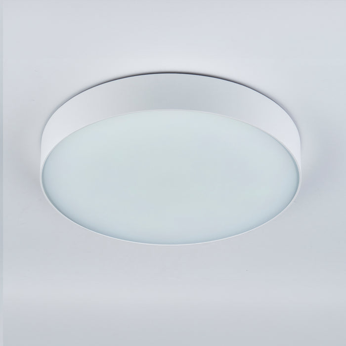 Saxby 120961 Ollo CCT 23W/25W/27W/29W Multi-Wattage IP65 LED Flush Wall/Ceiling Light 3000K/4000K/6500K - Matt White