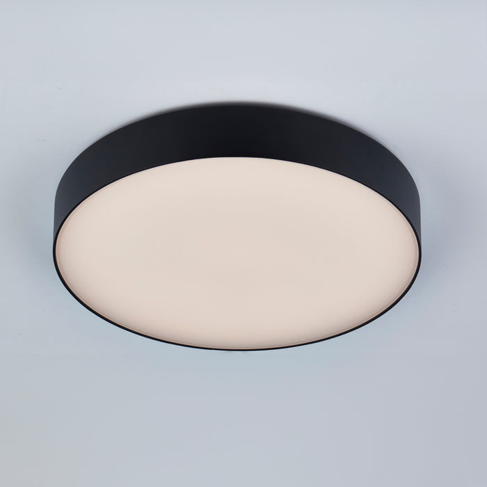 Saxby 120962 Ollo CCT 23W/25W/27W/29W Multi-Wattage IP65 LED Flush Wall/Ceiling Light 3000K/4000K/6500K - Matt Black