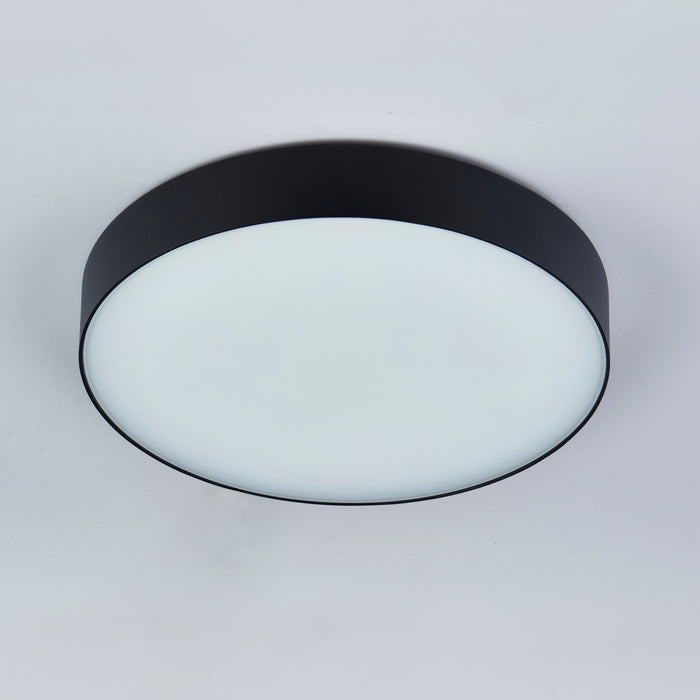 Saxby 120962 Ollo CCT 23W/25W/27W/29W Multi-Wattage IP65 LED Flush Wall/Ceiling Light 3000K/4000K/6500K - Matt Black