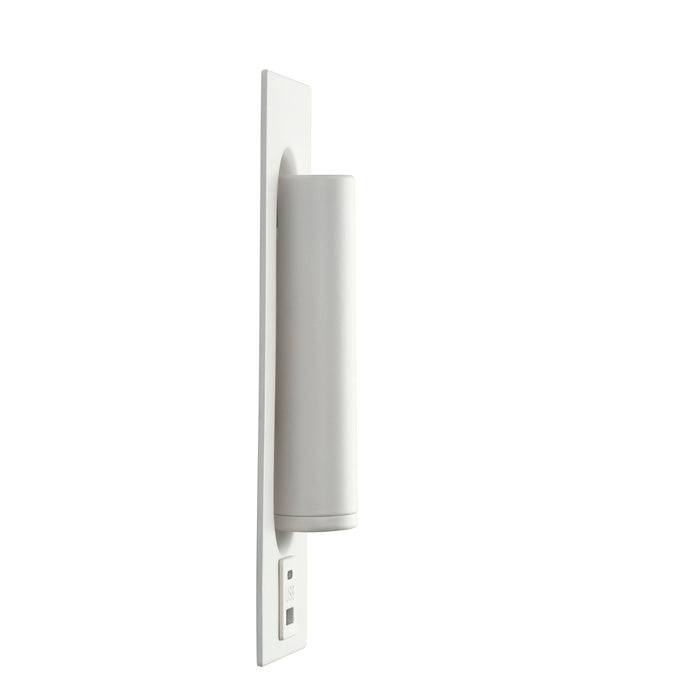 Saxby 120964 Lumos 3W IP20 Adjustable LED Wall Light with USB A+C 3000K - Matt White
