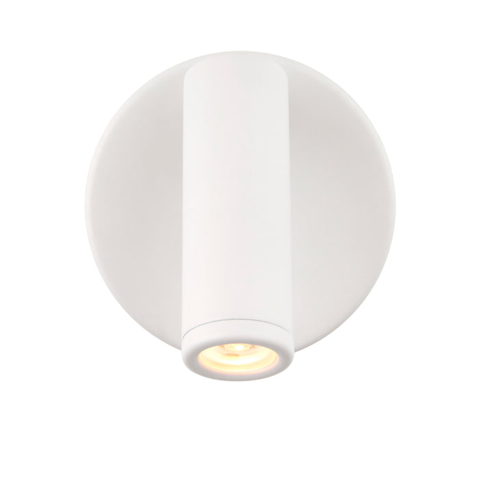 Saxby 120967 Lumos Mini 3W IP20 Adjustable LED Wall Light with USB C 3000K - Matt White
